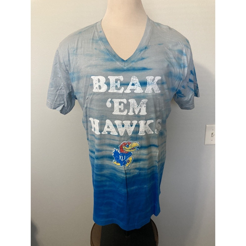 Kansas‎ Jayhawks NCAA Beak Em Hawks T Shirt Tie Dye Size XL NWT